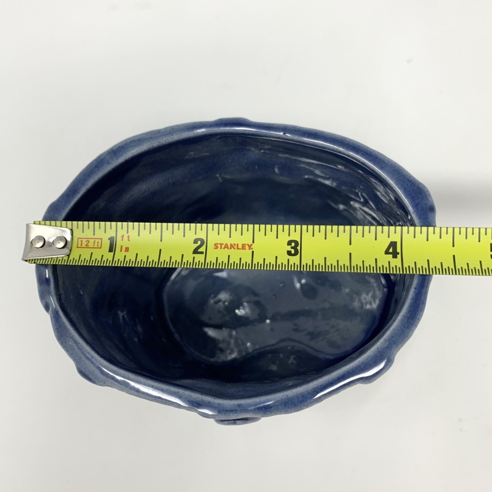 Vintage DENIM Look Blue Jeans Ceramic Planter Vase Textured Pop Art Novelty - Picture 11 of 11